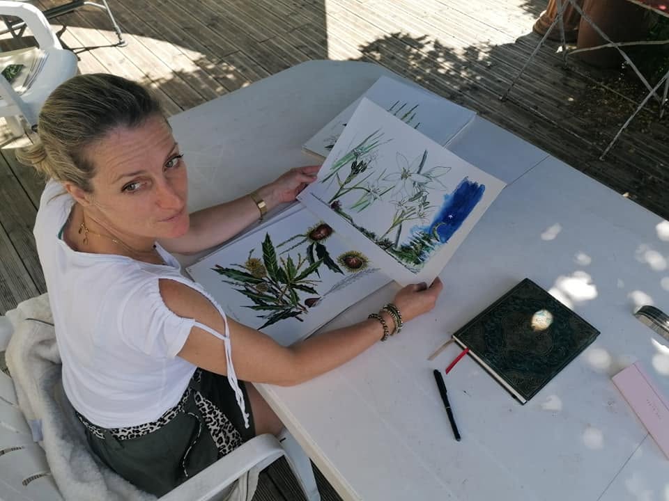 Les aquarelles originales des Cartes Médecine des Fleurs de Bach, peintes par Thierry Madurelle